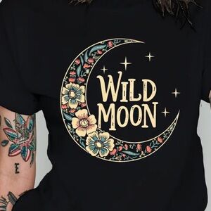 Wild Moon black T-shirt size XL